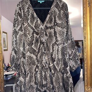 Black and White Snakeskin Dress
